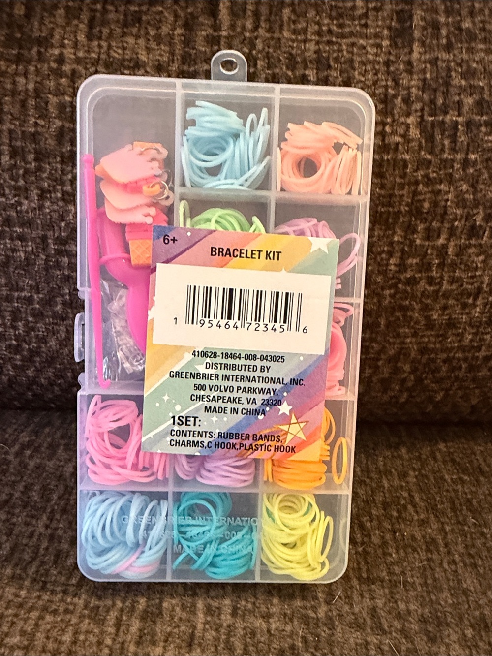 Kids Bracelet Kit – Pastel Rainbow Rubber Bands NEW 🆕